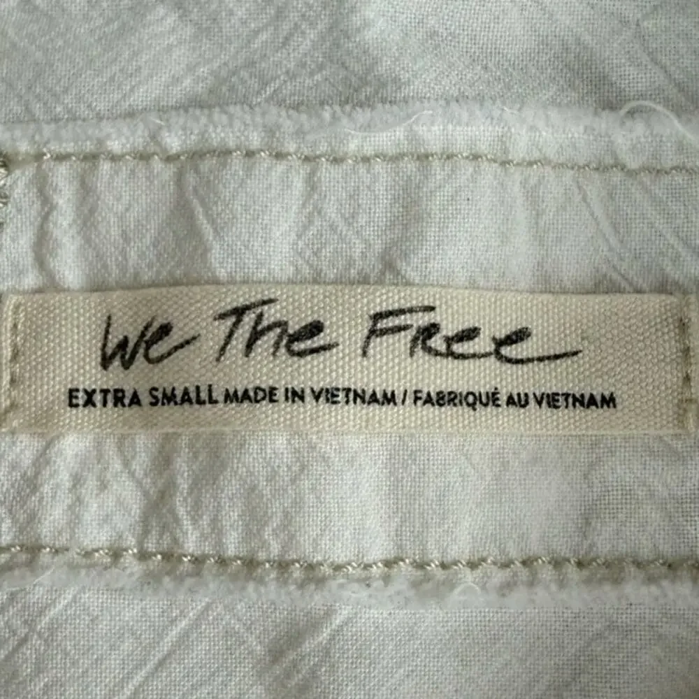 We The Free Free People freddie White Oversize Long Sleeve Top XS